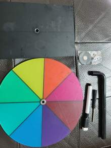 1pc Desktop Rotating Prize Wheel - 7.87 Inch Rotating Wheel With Heavy Duty Base, Prize Wheel For Carnival Party, Bar, Lucky Game, Halloween Christmas Party Game Spinner - 8-slot Rainbow Spinner - View 6