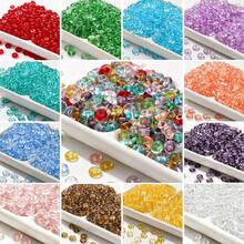 200pcs 3*6mm Colorful Transparent Glass Beads Spacer Beads DIY Jewelry Making Accessories For Necklace Bracelet Pendant Loose Beads - Transparent Abacus Glass Beads - View 8