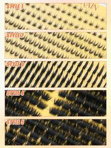 630pcs Mixed False Eyelash Book, D Curl, 5 Different Styles, Large Capacity, Customizable, Suitable For Beginners, Applicable For All Occasions, False Eyelash Book - C - View 4