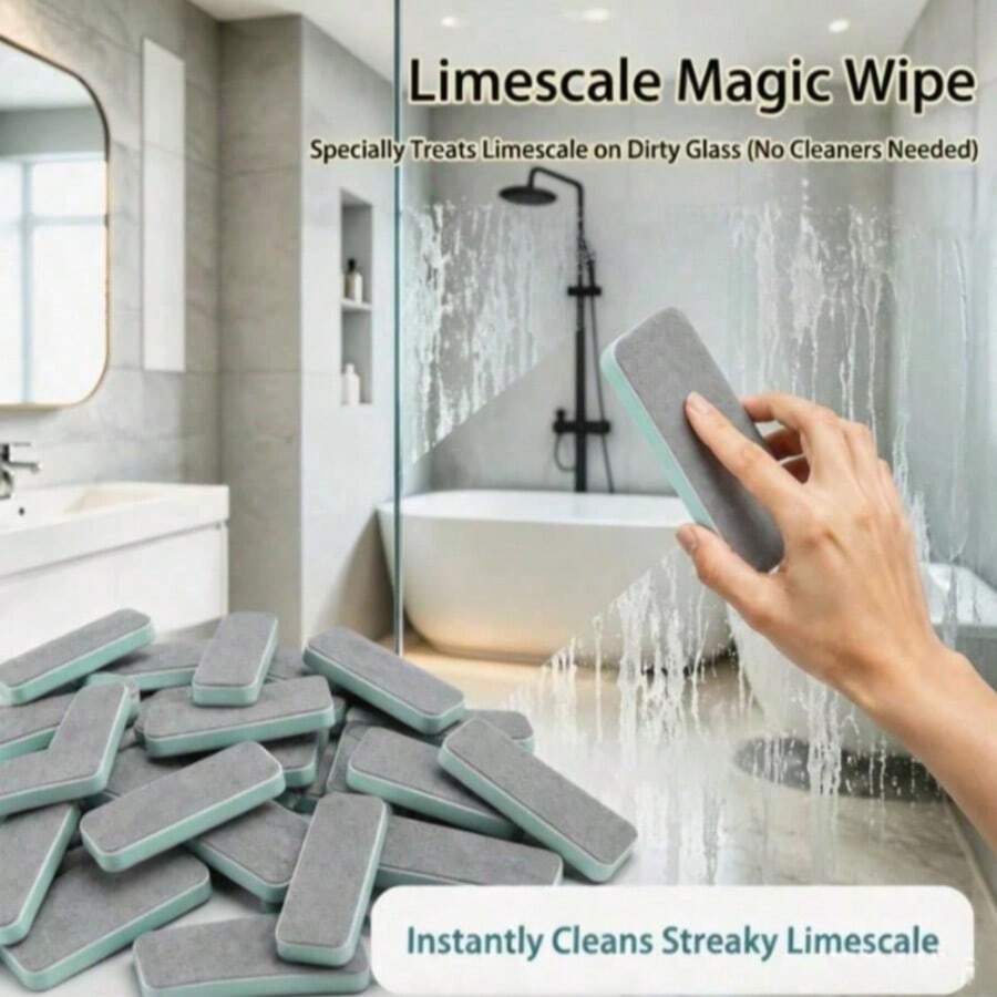 2/1pc Double-Sided Water Stain Cleaning Cloth, Shower Glass Water Stain And Stubborn Dirt Remover, Household Cleaning Cloth - A - View 1