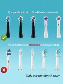 1~6pcs Toothbrush Head Covers - For Electric Toothbrush, Holiday Essentials, Travel Essentials, Portable, Lightweight, , Stylish, For Home - Multicolor - View 3
