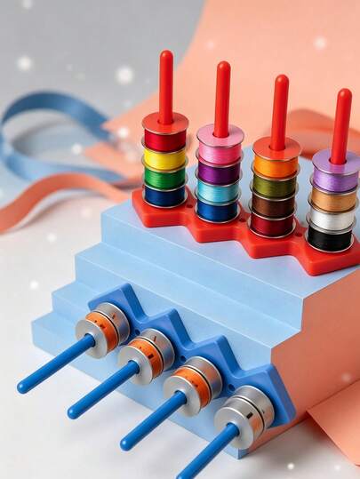 Magnetic Sewing Machine Core Holder - Plastic And Metal Core Storage Holder With Strong Magnetic Base For Orderly Access, Essential Sewing Accessories