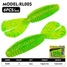 PRO BEROS SUNLURE 6pcs Soft Bait Set, Fishing Lures, Dual-Color Realistic Hook Baits For Fathead Minnow, Pike, And Other Fish. Made Of Durable PVC Plastic, Suitable For Bass, Sea Bass, Saltwater And Freshwater Fish - Multicolor - View 12