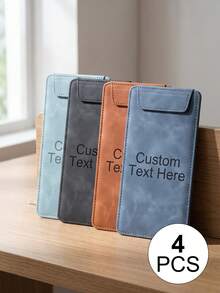 [Custom] A4/A5/A6/A7 Leather Clipboard Set | Customizable Name + Multiple Colors | Hard Clipboard + Loose-Leaf Binder + File Folder | Suitable For Office Meetings, File Organization, Back To School, Exam Storage | Personalized Gift, For Teacher - Leather Folder (multi-color) - View 15