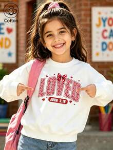 LOVED Red Checkered Heart Bow Hoodie - White - View 1