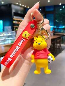 1pc Disney Winnie The Pooh Keychain Pendant Car Key Ring Bag Charm - Multicolor - View 5