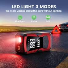 1 PC Portable Tire Inflator For Car Cordless, Rechargeable Air Pump With Digital Pressure Gauge, 150PSI Auto Shut-Off Fast Inflation LED Light, Multifunctional Car Air Compressor For Tires Bikes Balls - Wireless - View 8