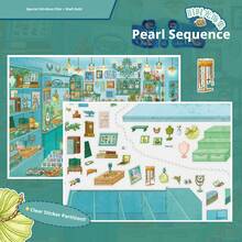 2.5D 3D Scene Stickers, Shell Gold PET Stickers, Vintage Decorative Collection, DIY Scene Making Stickers, Stress Relief Handmade Toy, Senyou Large 46.0 Series, Miniature Landscape Stickers - Large Size 46.0-pearlescent Series - View 5