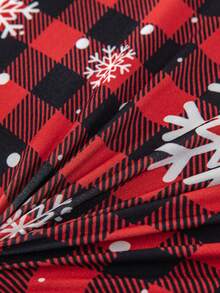 1/4/6pcs Digital Printed Elastic Chair Covers Removable Christmas Red Dining Chair Slipcovers Home Banquet Holiday Chair Seat Covers Stool Covers - Red - View 3