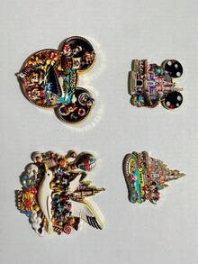 1/2件 2026 Disney 米奇造型金屬磁鐵冰箱貼，趣味裝飾收藏禮品，適合家庭 - A - 查看 7