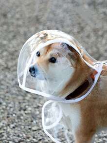 1 buah Jas Hujan Tahan Air untuk Hewan Peliharaan, Jaket Hujan Anjing, Tahan Angin, Tahan Air, Hangat, Efek Anti Air yang Baik, Mudah Dibersihkan, Dapat Digunakan Kembali, Pendamping yang Baik untuk Anjing di Saat Hujan dan Salju - MultiWarna - View 4