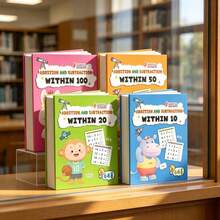 Addition And Subtraction Within 10 And 100, Number Line, Word Puzzles, Decomposition And Composition, Mental Math Cards, Vertical And Horizontal Layout, Daily Arithmetic Training, Students, School, Holiday Gifts, Learning Supplies - Multicolor - View 2