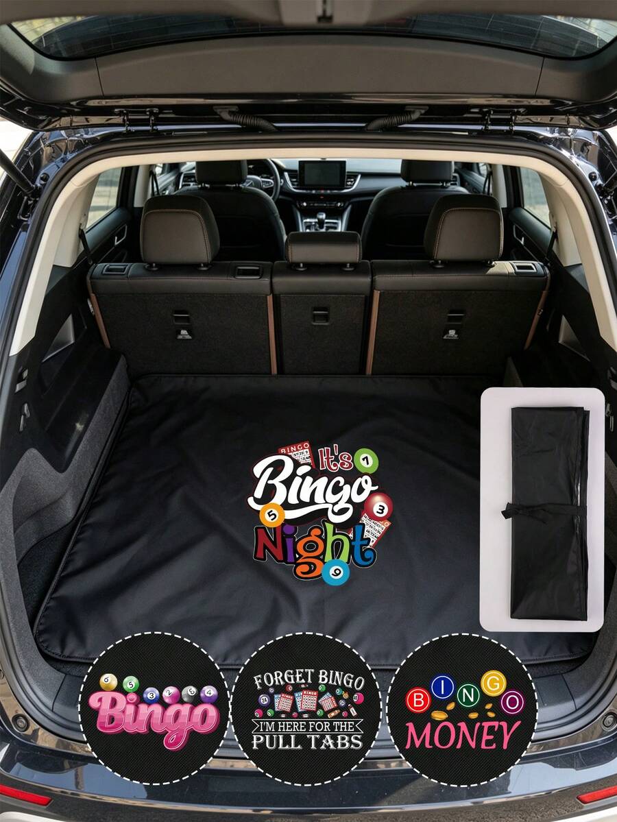 Colorful Trunk Mat, BINGO Print, Cushion Cloth For Folding Car Trunk, Waterproof And Dirt Resistant Car Trunk Mat, Interior Protection Trunk Mat Specially Designed For Vehicles, For Chauffeur Cars, Multi-Functional Mat, Ideal Housewarming Gift Or Car Accessory For Loved Ones, Picnic Mat, Essential For Home And Daily Travel - A - View 1