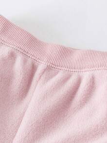 mini bala Baby Unisex Fleece Long Pants Soft Warm Autumn Trousers - Rubber Powder - View 6