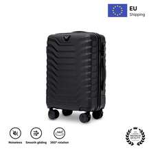 W WINGS Travel Luggage Set 4 Pcs | Vanity Case, Cabin, Medium And Large Suitcases With Spinner Wheels And Telescopic Handle - Black - View 14