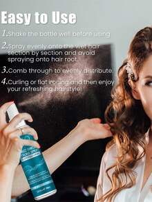 ECO FINEST Frizz Shield Anti-Frizz Styling Spray, Penata & Pelindung Rambut, Ringan & Alami, Menutrisi & Berkilau, Cocok Untuk Semua Jenis Rambut, Terutama Rambut Kering, Keriting, yang Diwarnai dan Rambut Kusut, 100ml - Semprotan Penata Rambut - View 2
