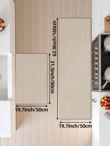 1 buah Karpet Panjang Berpola Geometris Warna Beige, Keset Dapur, Keset Pintu, Serbaguna untuk Kamar Mandi/Dapur/Luar Ruangan/Lorong/Kamar Tidur/Ruang Tamu, Dapat Dicuci dengan Mesin, Mudah Dibersihkan, Karpet Anti Selip, Dekorasi Rumah Musim Gugur untuk Kamar Tidur, Dekorasi Natal Musim Gugur/Musim Dingin - MultiWarna - View 16