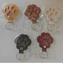 1/5pcs Leather Keychain Pet Hair Storage Pendant, Exquisite Cute Cat Dog Fur Hair Bag Charm - Multicolor - View 10