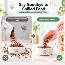 1pc Pet Cat And Dog Feeding Scoop, No More Spilling On The Floor, Serve As Much As They Eat, Available In Three Colors, Easy To Clean, Just Rinse With Water - 300ml - View 9