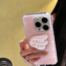 Fresh Cute Wing Glitter Solid Color Phone With Adhesive Backing, Retractable And Foldable, Fits All Phones - Wing Bracket - View 2