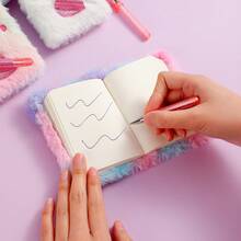 Cartoon Lop Ear Rabbit Plush Notebook Cute Small Notebook With Pen Children's Birthday Gift Creative Stationery - Multicolor - View 6