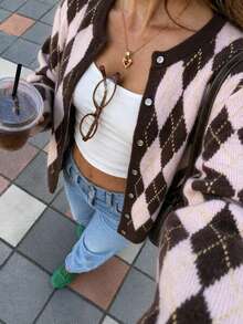 Brown and Light Pink Color Block