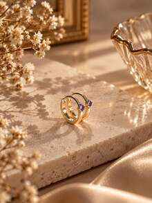 FOREVER QUEEN 1PC 925 Sterling Silver Nose Hoop Ring, CZ Cartilage Hoop Earring, Small Thin Nostril Piercing Jewelry, Colorful Birthstone Crystal Nose Piercing Gift - Single - View 5