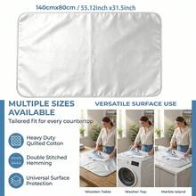 Portable Quilted Silver-Coated Ironing Pad, Foldable, Suitable For Washing Machine, Dryer, Desktop And Other Scenarios, Convenient For Ironing Clothes Anytime, Suitable For Travel And Home Use - Flat Style - View 9