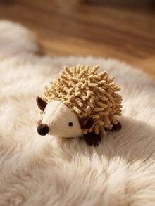1pc Brown Cute Plush Hedgehog Cat Toy Fluffy Durable Kitten Teeth Cleaning Chew Play Toy Indoor Interactive Cat Toy Suitable For Small And Medium-Sized Cats To Reduce Boredom - Plush Hedgehog Mouse - View 6