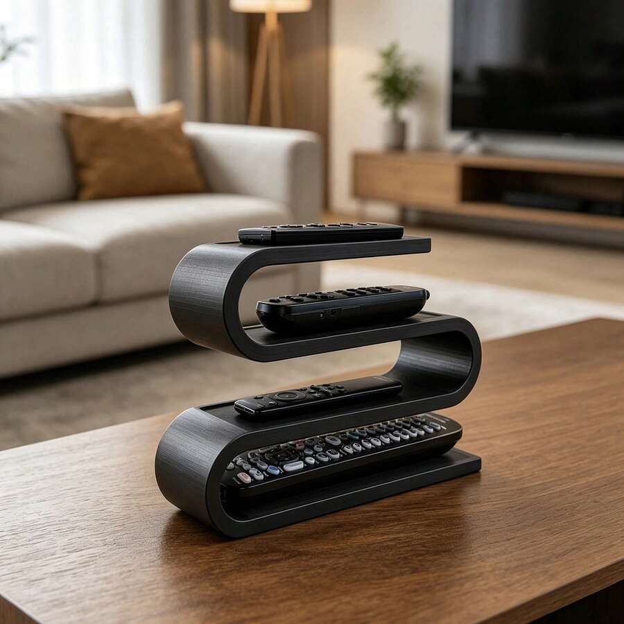 1 buah Tempat Penyimpanan Remote Control Multi-Kompartemen Berbentuk S Melengkung, Kotak Organizer Meja untuk Remote Control, Ponsel, Kunci, Kantor Rumah, Ruang Tamu, Kamar Tidur, Meja, Rak Penyimpanan Praktis Hemat Ruang, Dekorasi Meja Musim Gugur, Perlengkapan Sekolah dan Asrama - beraneka warna - View 1