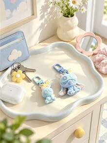 MINISO Disney Stitch Sleep Mask With 2 Charms Set, Suitable For Handbags, Backpacks, Wallets, Birthday Christmas Gift - Style 1 - View 1