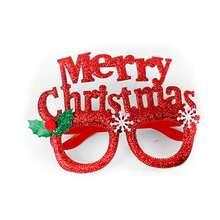 8pcs(Random Style) Christmas Party Glasses Set, Funny Xmas Costume Eyeglasses, Santa Reindeer Snowman Tree Glitter Decorative Glasses For Holiday Photo Booth Party Favors - Cartoon - View 3