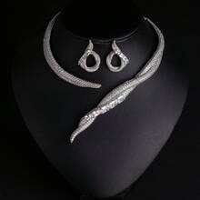 1 Set Women's Fashion Jewelry Set, Exquisite Gemstone Necklace And Earrings Set, Open Design, Women's Choker, Women's Fashion Jewelry, Elegant Elegant Accessory, Gift - Jewelry Set - View 13