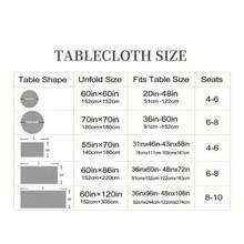 1pc Christmas Tablecloth - Snowflake Pattern Santa Claus Reindeer Snowman Cabin Print American Vintage Design Dining Tablecloth - Durable Polyester Fabric - Suitable For Rectangular, Round, Dining Tables - Party, Home, Restaurant Winter Decor - Easy To Clean Holiday Decoration - Multicolor - View 3