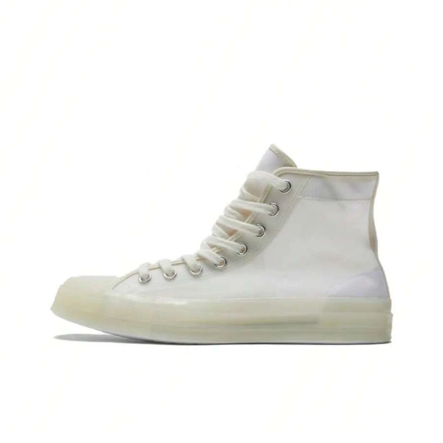 Sepatu kanvas Converse model tinggi kasual tahun 1970-an, nyaman, tahan lama, dan berventilasi baik, unisex, warna putih. - Putih - View 1