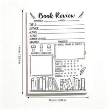 Kartu Sisipan Jurnal Ulasan Buku 1/2/4, Templat Catatan Bacaan Estetis, Lembar Ulasan Buku yang Dapat Dicetak, Perlengkapan Perencana Bertema Buku untuk Pecinta Membaca - Satu-Ukuran - View 6