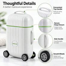 6pcs Portable Luggage Nail Care Set, Compact Stainless Steel Nail Clipper Tool Box, Essential Manicure & Dead Skin Cleaning Tools For Travel And Business Trips - Multicolor - View 4