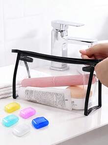 Portable Toothbrush Storage Box, Couple Dust-Proof Storage Box With Lid, Essential Accessory For School/Beach/Bathroom/Cruise Vacation Travel - Multicolor - View 10