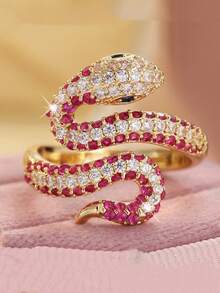 YOYO Gothic Snake Ring, Suitable For Daily Wear, Parties And Halloween - Gold - View 8