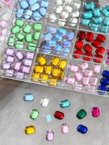 A Set Of Glass Nail Art Decorations And Accessories, Suitable For Multiple Application Scenarios Including Phone Case Decoration And Jewelry Making; Also Can Be Used For Decorating Clothing, Dresses, Brooches, Earrings, Etc. - Multicolor - View 4