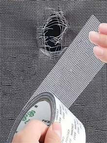 1 Roll Self-Adhesive Mesh Window Repair Tape, Waterproof Tear-Resistant Insect-Proof Screen Patch, Strong Adhesion For Fabric And Screens, Suitable For Dorm/Curtain Window Repair, Kitchen, Kitchen Accessories, Kitchen Essentials - A - View 1