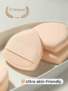 OEIEZ Cotton Candy Makeup Puff, Thickened Shield Shape Foundation Sponge, Wet & Dry Use, 3T Rubycell Soft For Base Makeup - Apricot - View 8