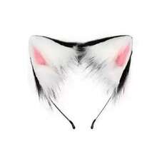 Halloween Animal Ear & Tail Set, Cosplay Props For Anime Convention, Cat Girl Beast Ear Cosplay, Handmade Cat Ear Headband & Tail Set, Realistic Fox Tail Accessory, 2D Anime Animal Ear & Tail Set With Bell Collar - Black Powder - View 4
