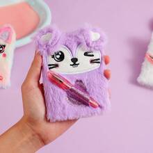 Cartoon Lop Ear Rabbit Plush Notebook Cute Small Notebook With Pen Children's Birthday Gift Creative Stationery - Multicolor - View 5