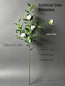Planta artificial Ficus grande 100-130 cm, árvore de magnólia falsa ...
