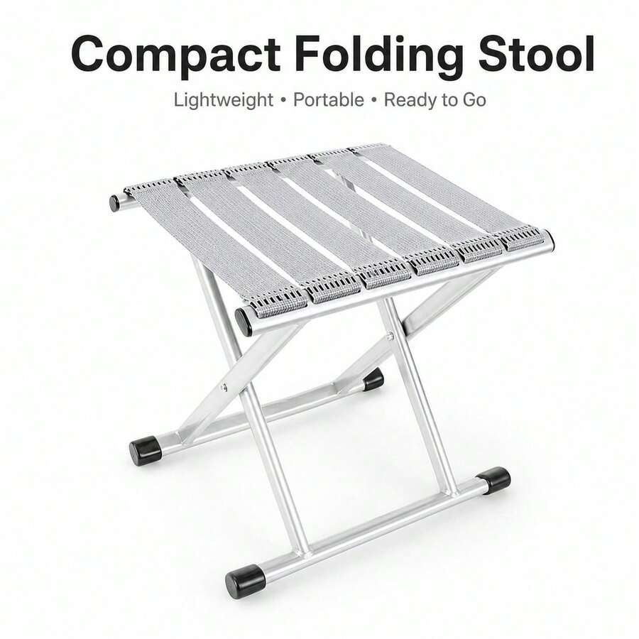 1PC Portable Folding Stool, Lightweight Compact Camping Fishi - Multicolor - View 1