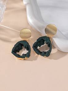 Anting Panjang Berbentuk Daun Emas, Anting Mewah Gaya Liburan Musim Panas untuk Wanita - MultiWarna - View 4