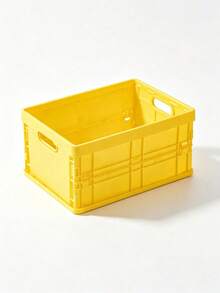 1 st ljus pastellfärgad hopfällbar plastback med sidohandtag och snäpplås, stapelbar för kosmetika, kontorsmaterial och dokument, skrivbordsförvaring, kontorsdekoration för skrivbord, heminredning och accessoarer, rumsdekoration, förvaringsskåp - Multifärgad - Visa 15