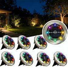 2pcs Solar Powered Spherical Ground Stake Landscape Lights, Available In Warm White, Cool White, And Colorful Options, Each Light Is A Fixed Solid Color, No Light Mode Switching. Solar Energy Absorbs Sunlight During The Day And Automatically Lights Up At Night, Spherical Translucent Shell With Ground Stake, No Wiring Required, Directly Insert Into Soil For Quick Installation. Weather-Resistant, Suitable For Long-Term Outdoor Placement. - Solar Ground Lights - View 3