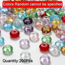 200pcs 3*6mm Colorful Transparent Glass Beads Spacer Beads DIY Jewelry Making Accessories For Necklace Bracelet Pendant Loose Beads - Transparent Abacus Glass Beads - View 20